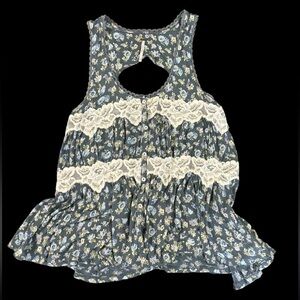 Free People floral  top size XS